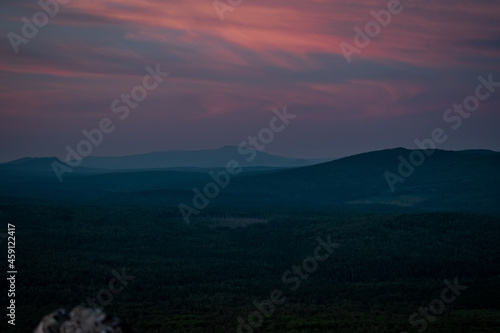 sunrise in the mountains