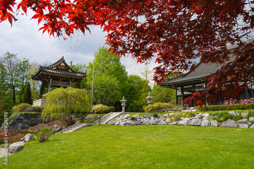 Fotografi Japanese Temple in Dusseldorf, Germany.
