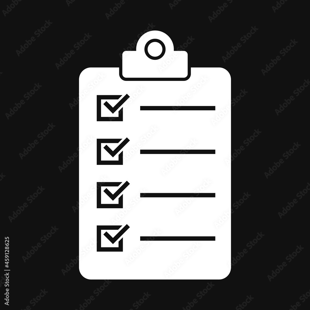 checklist icon on grey background checklist icon on grey background