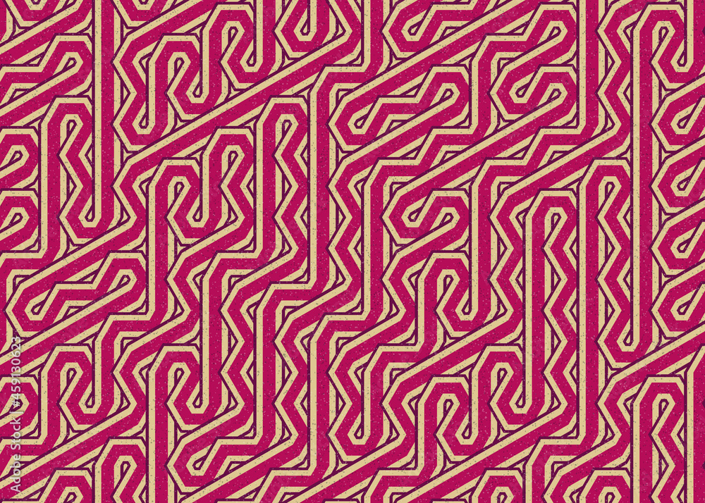 Fototapeta premium Colour Hexagon Tile Connection art background design illustration