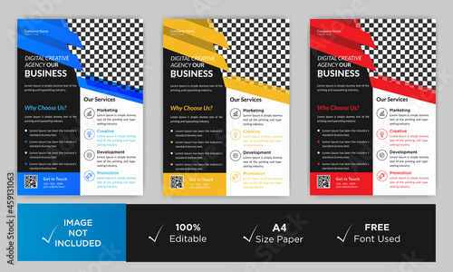 Business flyer template | corporates | construction | magazine | web | Illustrator