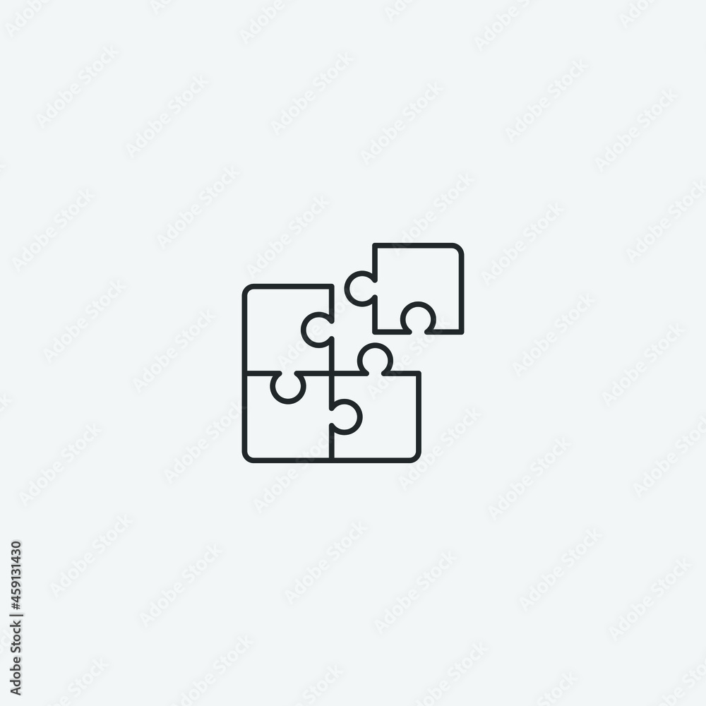 Puzzle vector icon illustration sign Puzzle vector icon illustration sign