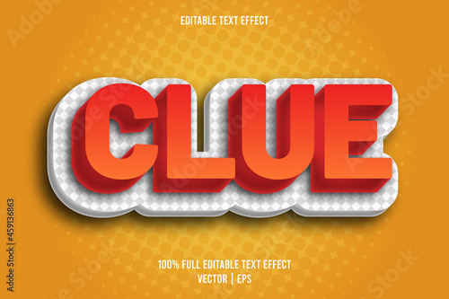 Clue editable text effect comic style