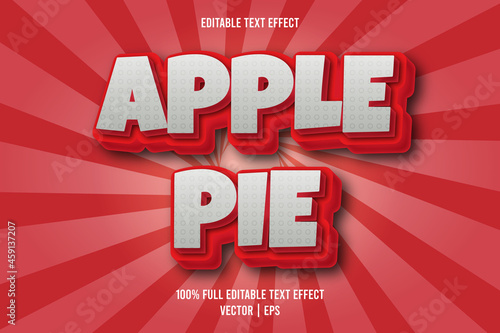 Apple pie editable text effect comic style