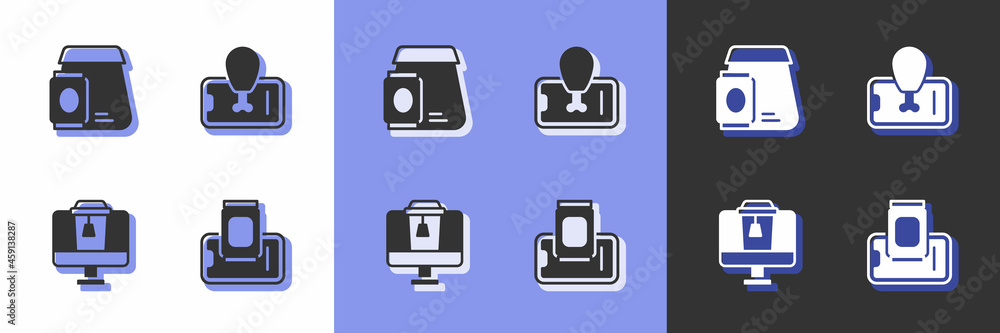 Set Food ordering on mobile, Online food, and icon. Vector Set Food ordering on mobile, Online food, and icon. Vector
