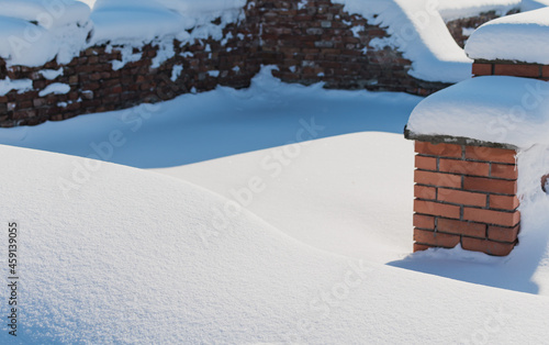 Wallpaper Mural Ruins of a ruined fortress under the snow Torontodigital.ca
