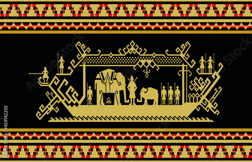 INDONESIAN COULTURE PROVINCE LAMPUNG SHIP TAPIS
