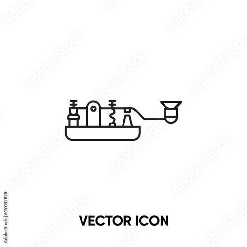 Morse code vector icon. Modern, simple flat vector illustration for website or mobile app.Morse alphabet symbol, logo illustration. Pixel perfect vector graphics	 photo