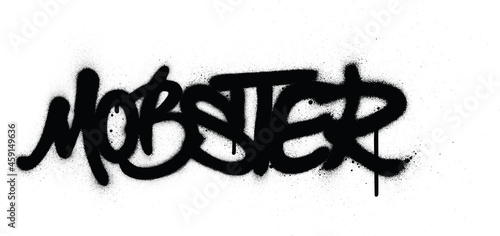 graffiti mobster word sprayed