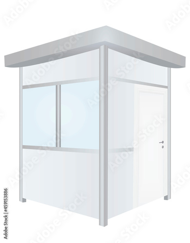 Outdoor sentry box. vector illustration