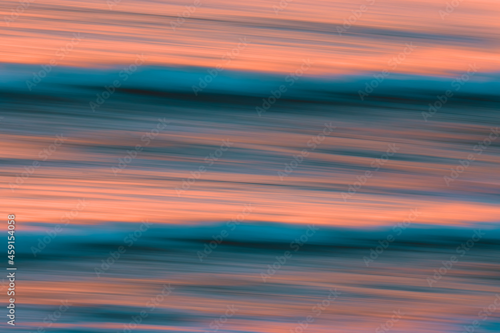 Bright pink-blue fluorescent futuristic background, sea waves at sunset, fine art Bright pink-blue fluorescent futuristic background, sea waves at sunset, fine art