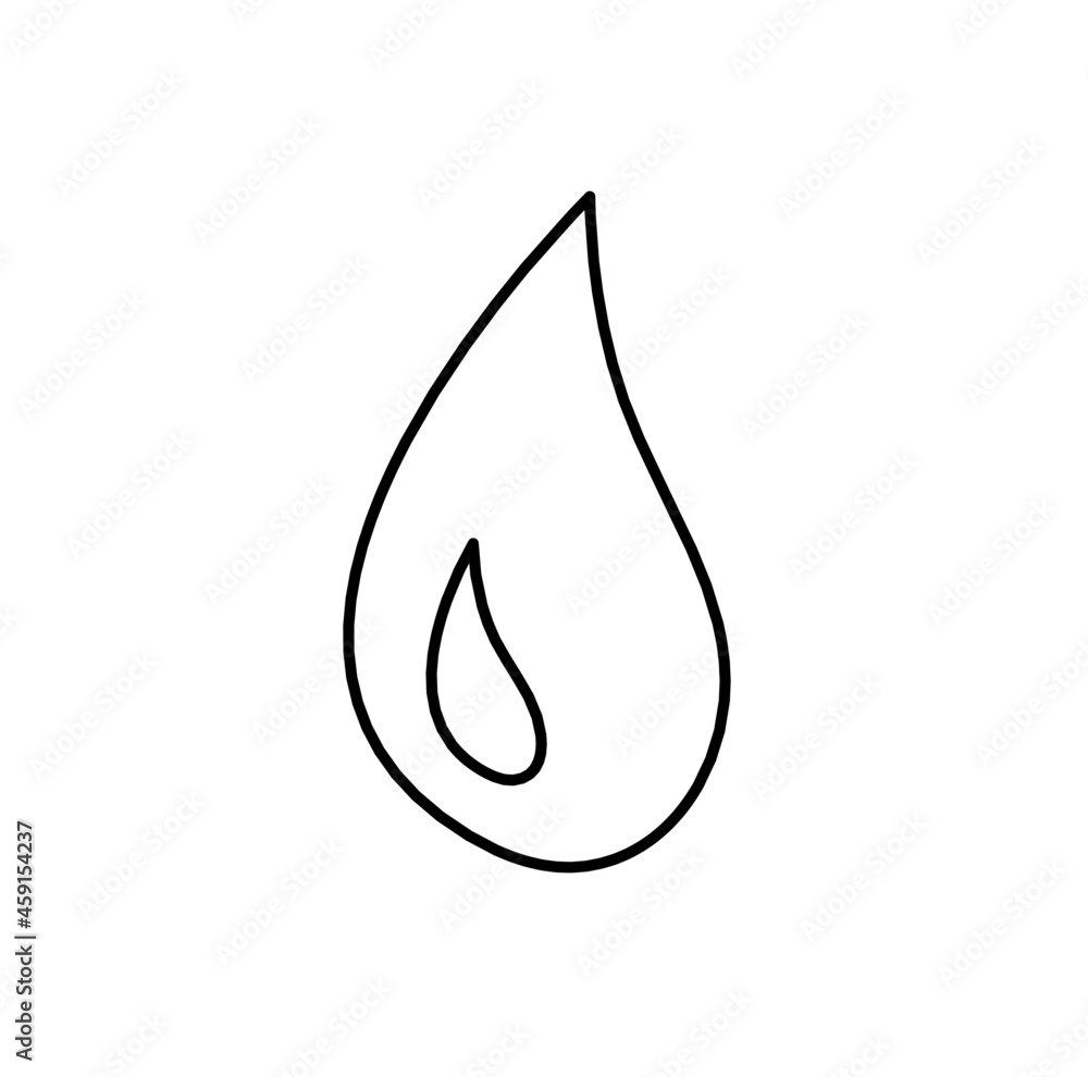 Abstract drop as line drawing on white background. Vector Abstract drop as line drawing on white background. Vector