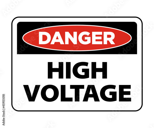 Danger high voltage sign. Electricity high voltage sign vector