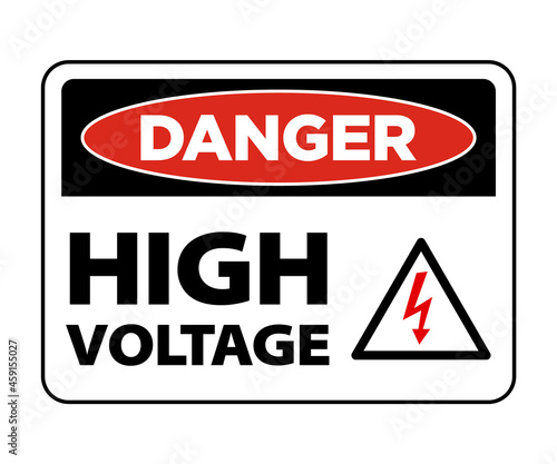 Danger high voltage sign. Electricity high voltage sign vector