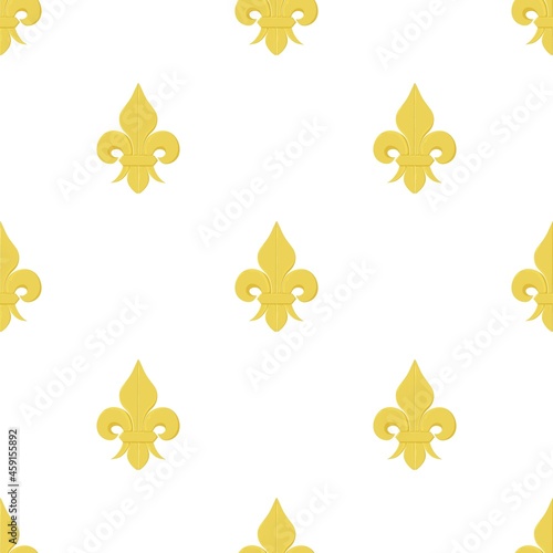 Fleur de lis pattern seamless background texture repeat wallpaper geometric vector