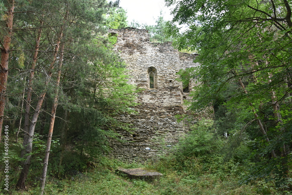 Burgruine Gaber, Rest einer Kirche, Österreich, 19.08.2021