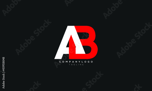 AB, BA, Abstract initial monogram letter alphabet logo design