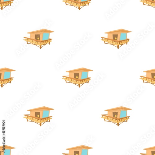 Stilt house pattern seamless background texture repeat wallpaper geometric vector