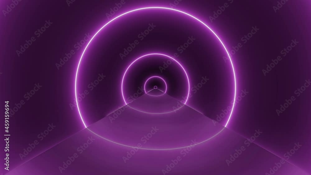 An endless VJ tunnel of circle shaped neon lights in coming towards the viewer. A composition with a real retro feel. Loops seamlessly. An endless VJ tunnel of circle shaped neon lights in coming towards the viewer. A composition with a real retro feel. Loops seamlessly.
