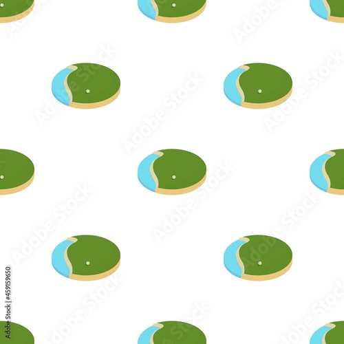 lake in the golf course pattern seamless background texture repeat wallpaper geometric vector