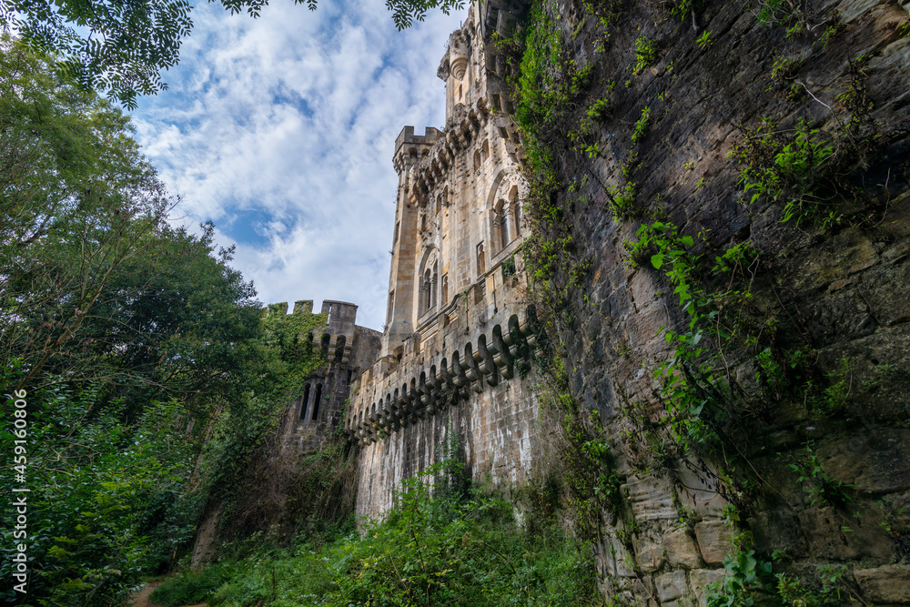 Butron Castle, Gatica, Vizcaya, Basque Country, Spain. Left side.