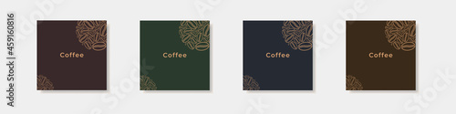 Decorative hand drawn coffee beans theme background. Vector illustration usable for poster, banner and web templates.