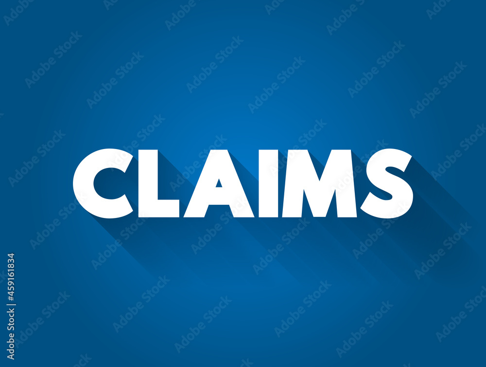 Claims text quote, concept background Claims text quote, concept background