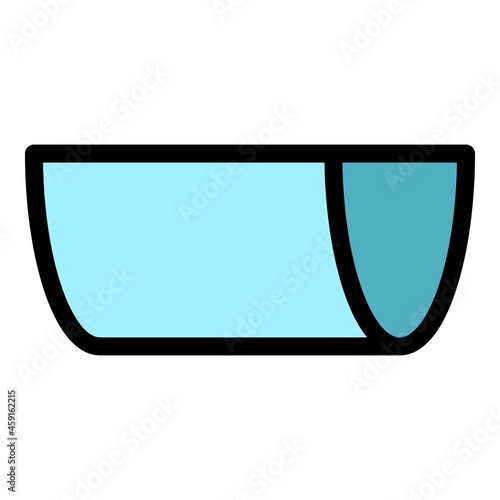Chute gutter icon. Outline chute gutter vector icon color flat isolated