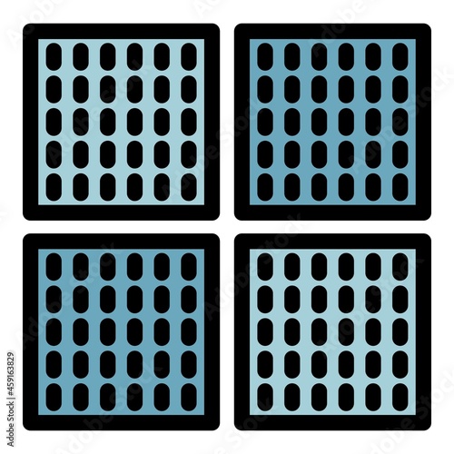 Repair paving icon. Outline repair paving vector icon color flat isolated