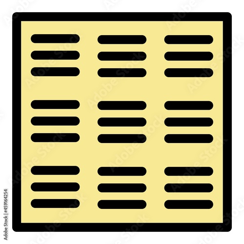 Sidewalk paving icon. Outline sidewalk paving vector icon color flat isolated
