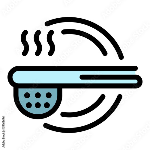 Tea infuser spoon icon. Outline tea infuser spoon vector icon color flat isolated