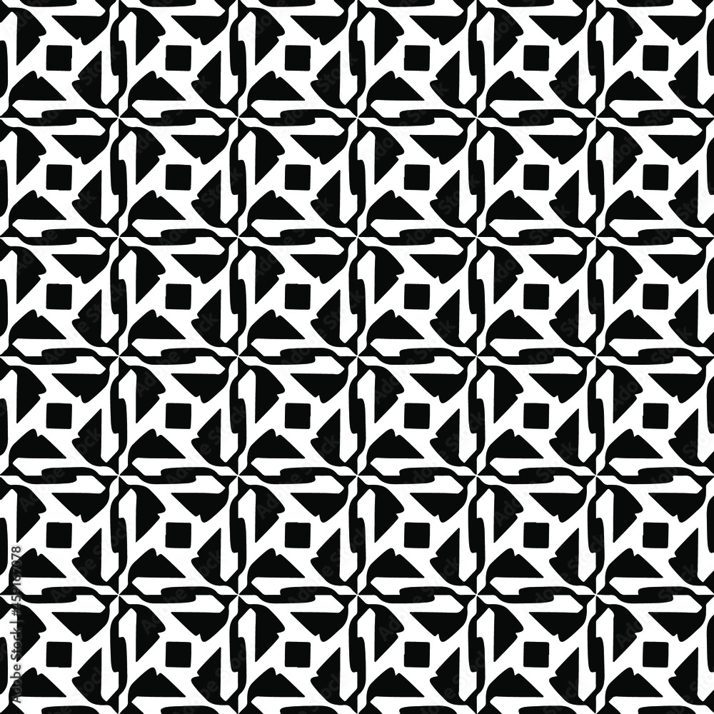 Seamless vector pattern in geometric ornamental style. Black ornament. Seamless vector pattern in geometric ornamental style. Black ornament.