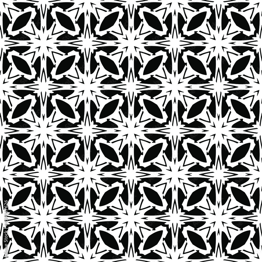 floral seamless pattern background.Geometric ornament for wallpapers and backgrounds. Black and white pattern. floral seamless pattern background.Geometric ornament for wallpapers and backgrounds. Black and white pattern.