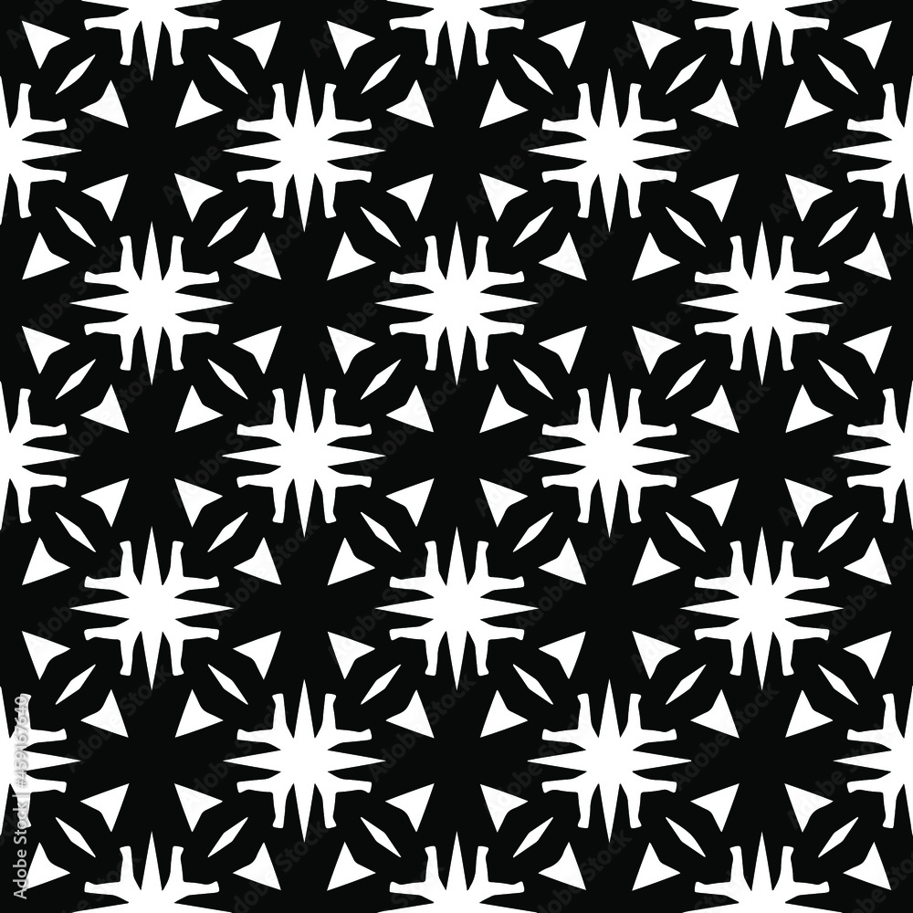 floral seamless pattern background.Geometric ornament for wallpapers and backgrounds. Black and white pattern. floral seamless pattern background.Geometric ornament for wallpapers and backgrounds. Black and white pattern.