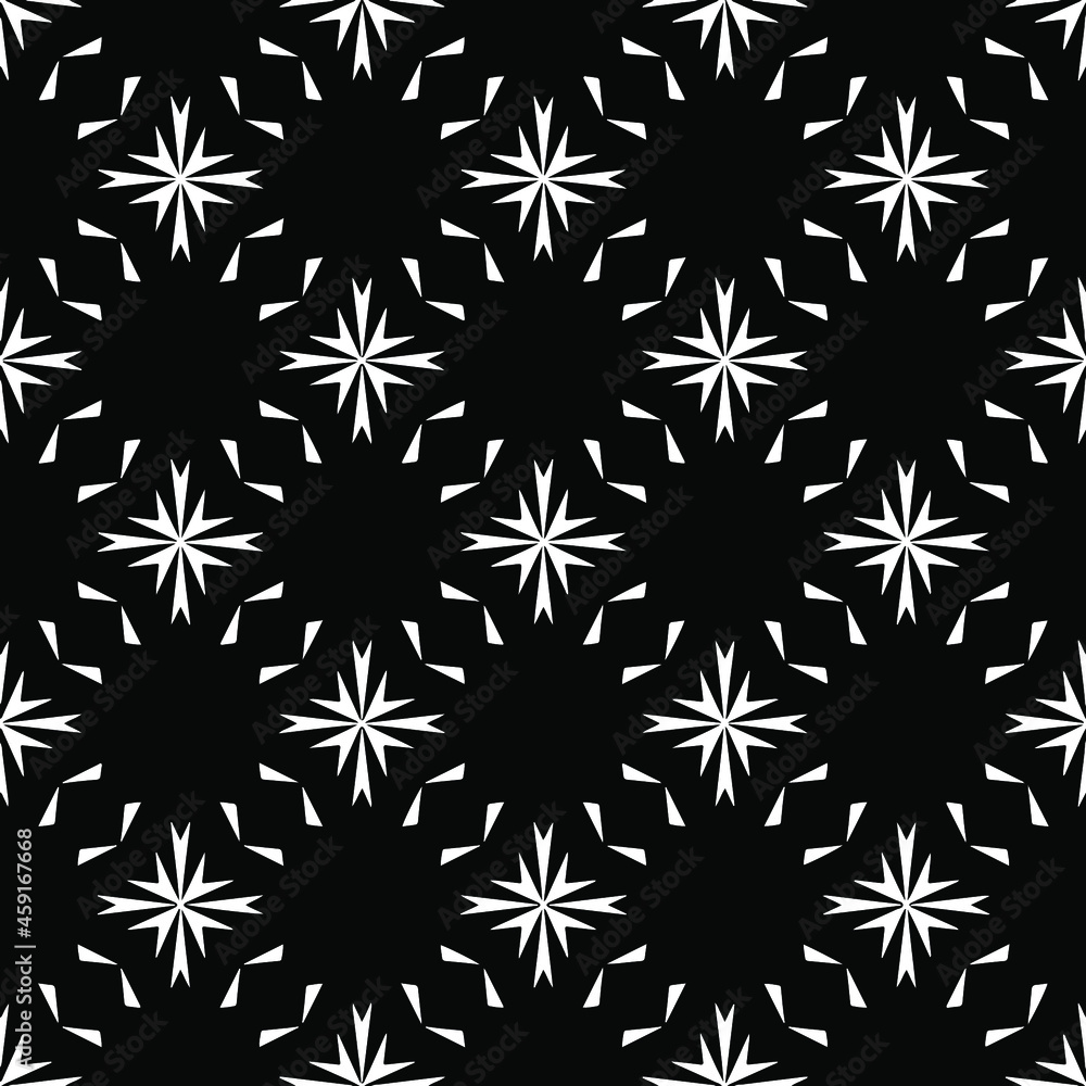 floral seamless pattern background.Geometric ornament for wallpapers and backgrounds. Black and white pattern. floral seamless pattern background.Geometric ornament for wallpapers and backgrounds. Black and white pattern.