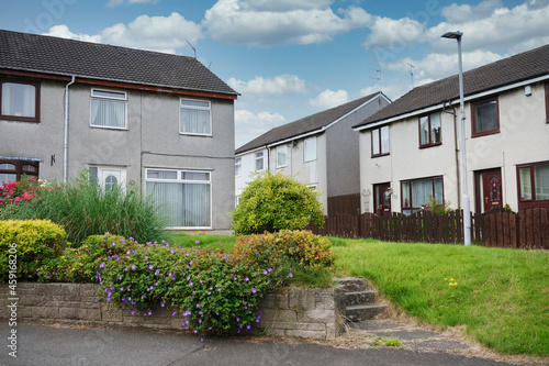 Tableau sur toile Derelict council house in poor housing estate slum with many social welfare issu