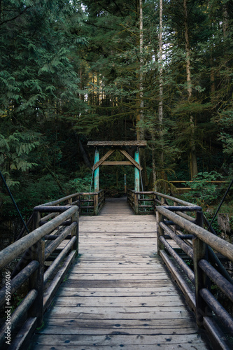 Cable Pool wooden bridge in the woods