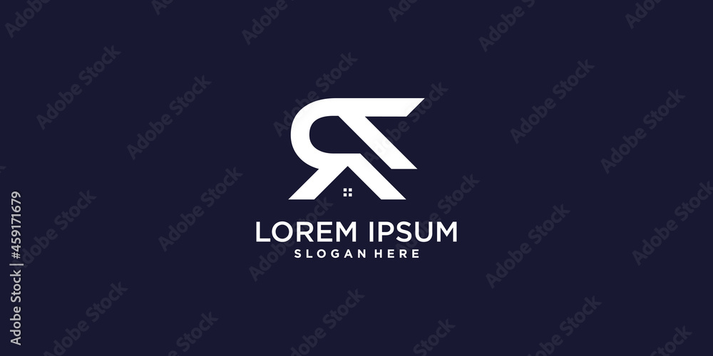 Letter R logo with house concept Premium Vector part 1 Letter R logo with house concept Premium Vector part 1