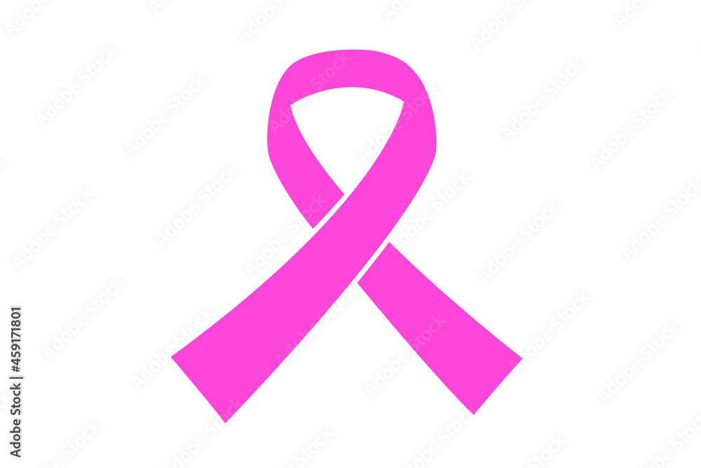 The international symbol of the Fight Against Breast Cancer, pink silk ribbon on a white background, vector icon. Survivor, Breast cancer awareness. Breast cancer prevention and symbol. The international symbol of the Fight Against Breast Cancer, pink silk ribbon on a white background, vector icon. Survivor, Breast cancer awareness. Breast cancer prevention and symbol.