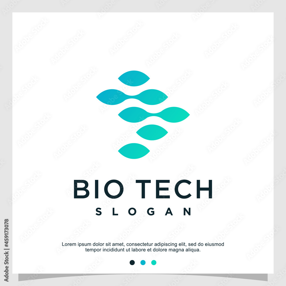 Bio tech logo with unique style Premium Vector Bio tech logo with unique style Premium Vector