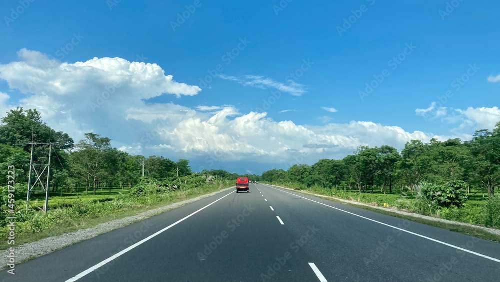 Fototapeta premium driving on the road