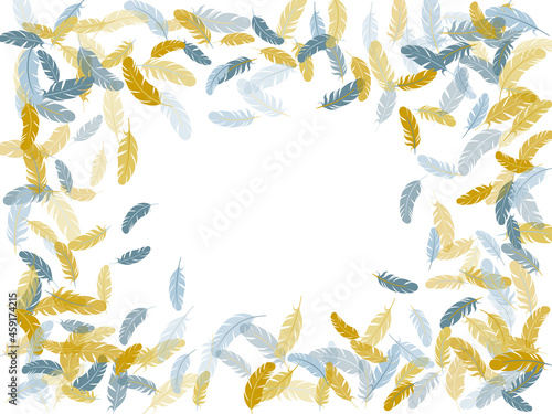 Falling feather elements soft vector design.