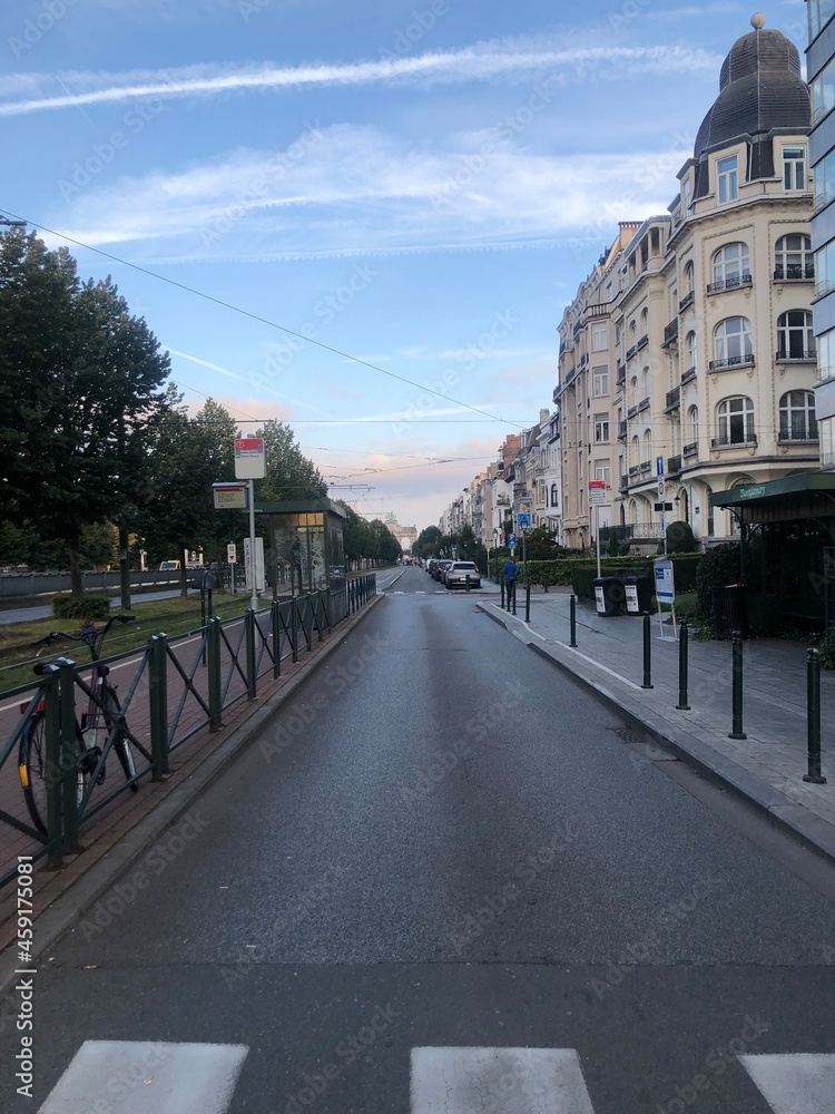 Naklejka premium photography 1 Novembre 2021, Morning a city in Belgium, on roads and railways