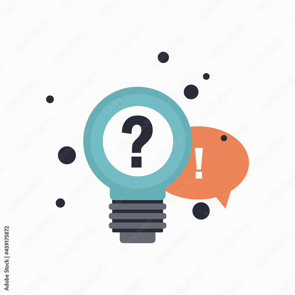 Light bulb vector icon, idea concept in flat style isolated on white background Light bulb vector icon, idea concept in flat style isolated on white background