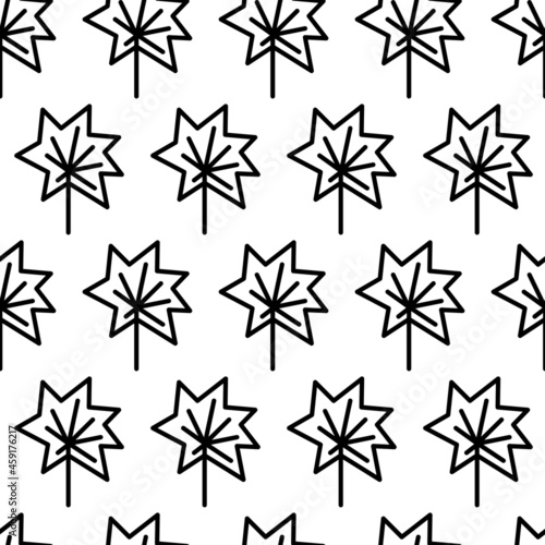 Black and white seamless pattern with tree icon. Vector trees symbol sign. Plants, landscape design for print, card, postcard, fabric, textile. Business idea concept