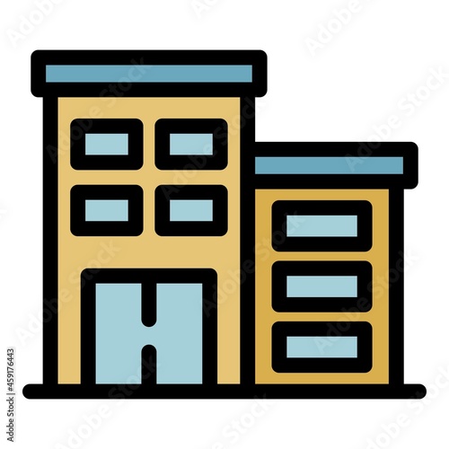 Therapist building icon. Outline therapist building vector icon color flat isolated