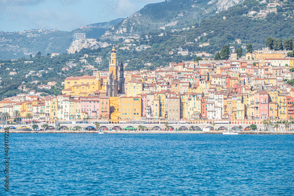 Landscape of the seafront of Menton