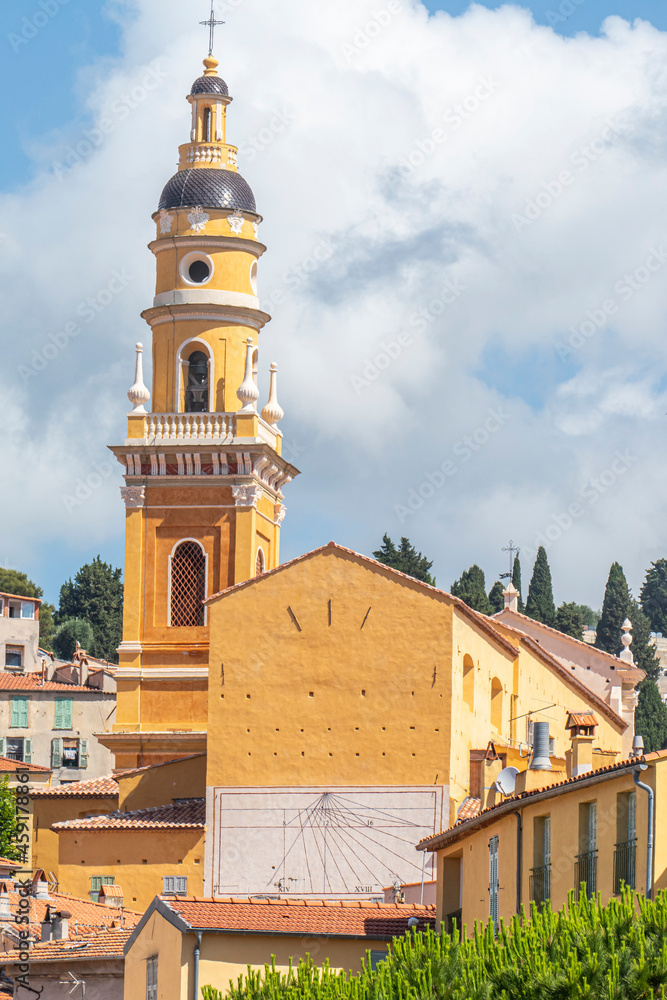 The beautiful Basilica of Menton in the historic center