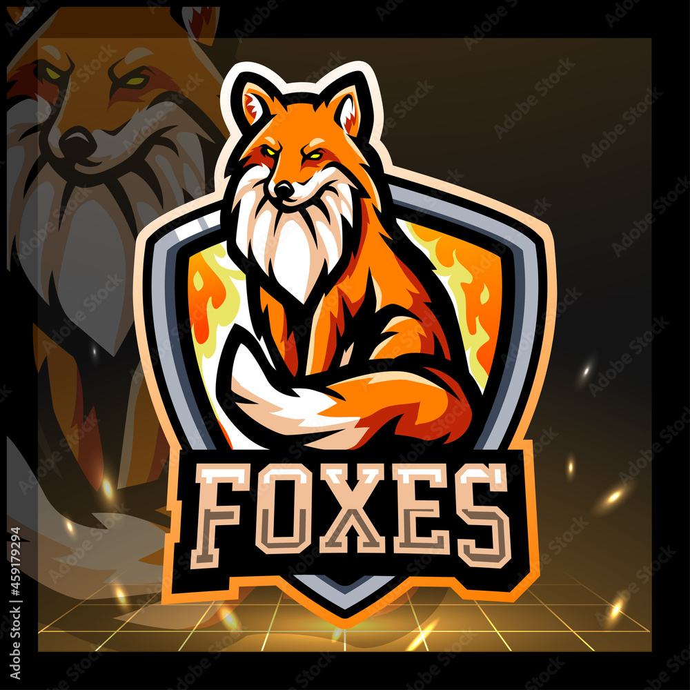 Fox mascot. esport logo design