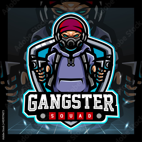 Gangster mascot. esport logo design